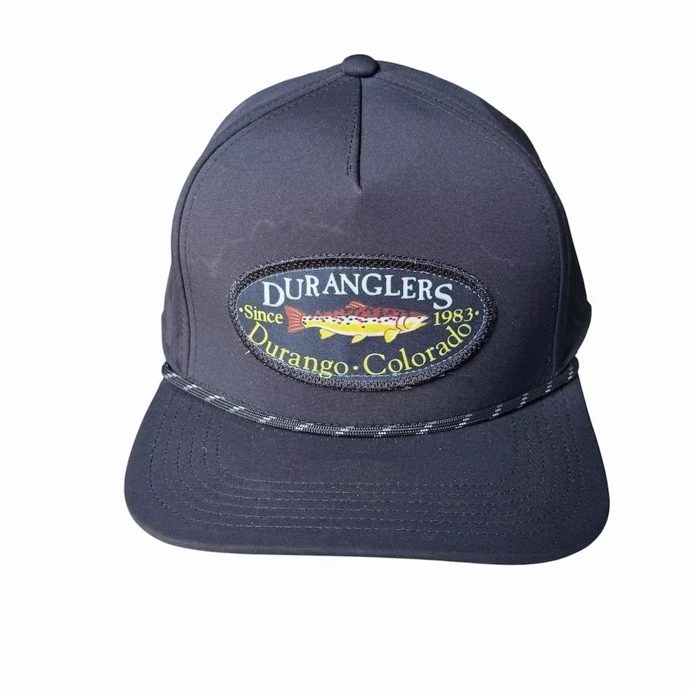 Duranglers Snapback Baseball Cap Hat One Size Navy Black Durango CO Trout‎